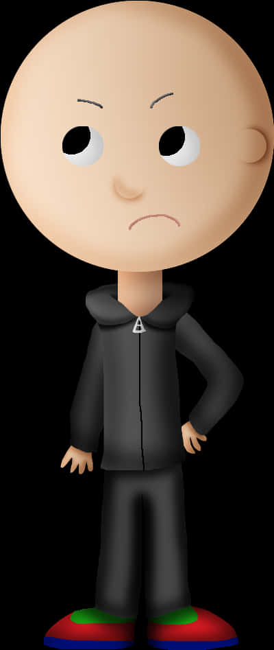 Caillou3 D Model Frowning