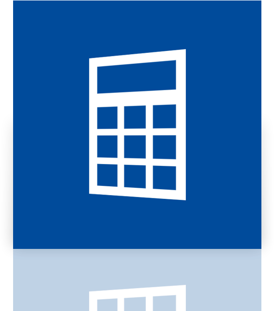 Calculator App Icon Blue Background
