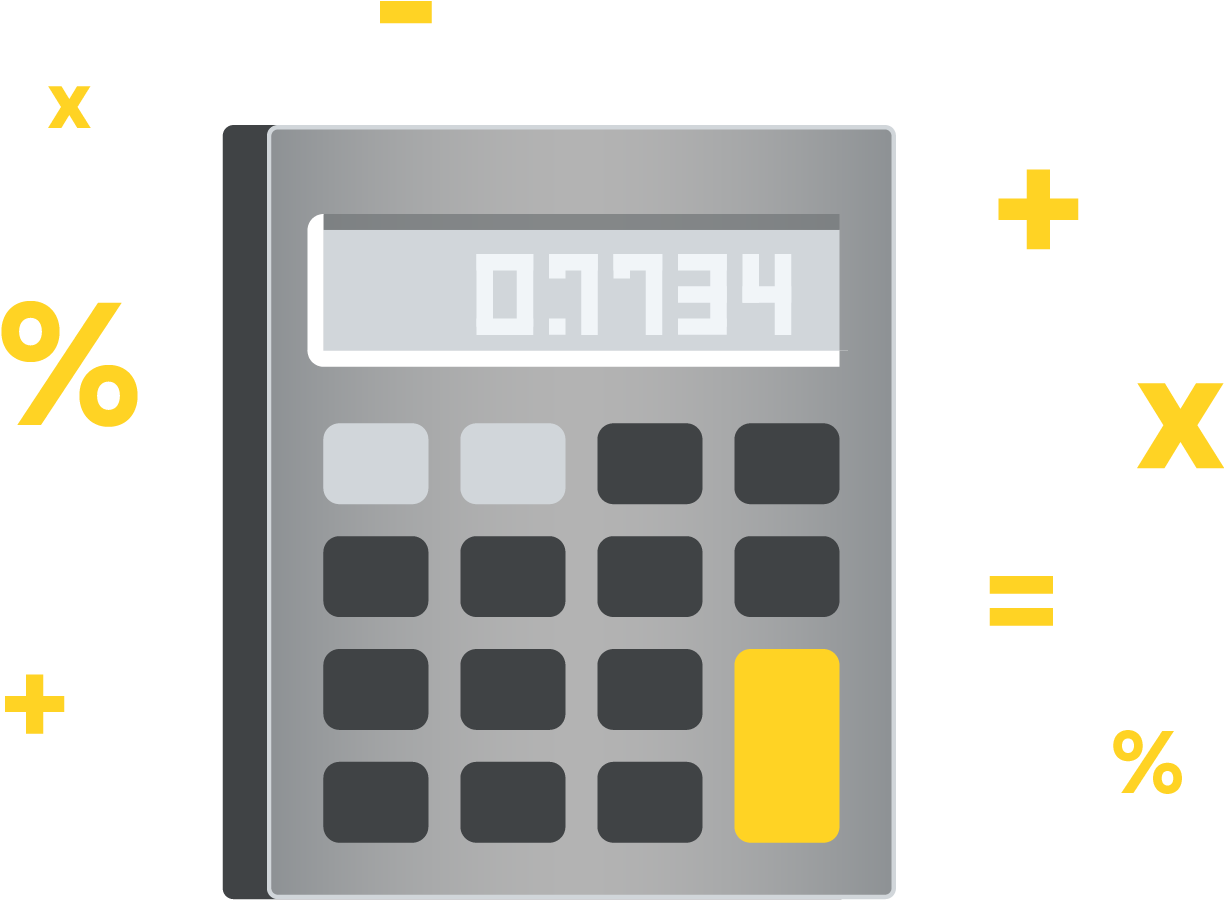 Calculator Displaying Decimal Number