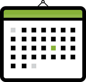 Calendar Icon Green Mark