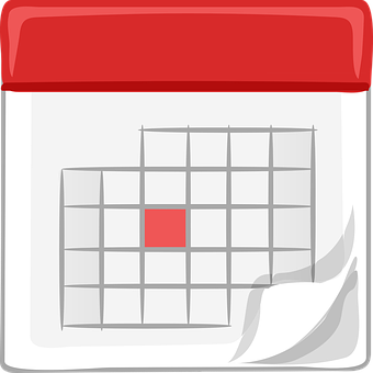 Calendar Iconwith Red Marked Date