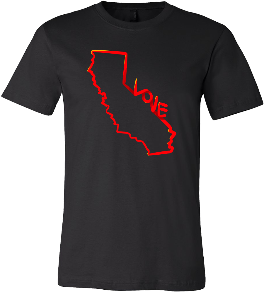 California Love Outline Tshirt Design