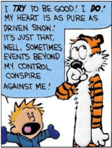 Calvin Heart Pure As Snow Comic Strip
