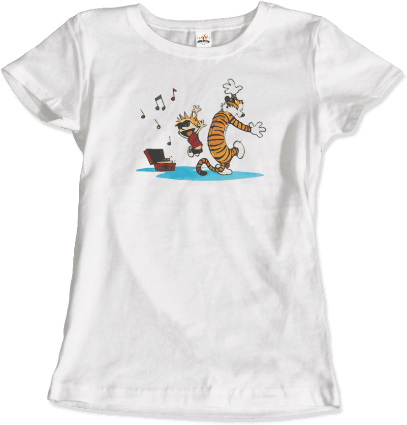 Calvin Hobbes Dancing T Shirt Graphic