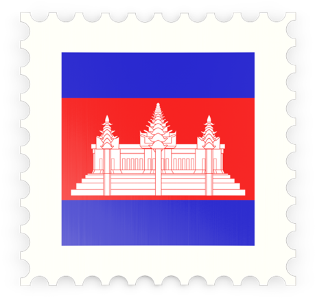 Cambodian Flag Postage Stamp