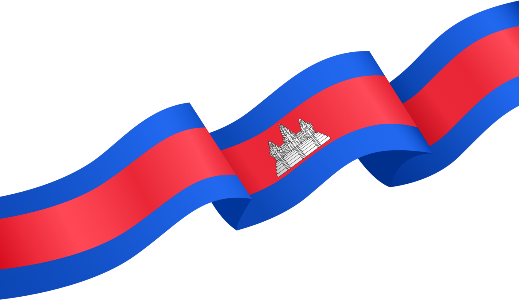 Cambodian Flag Waving