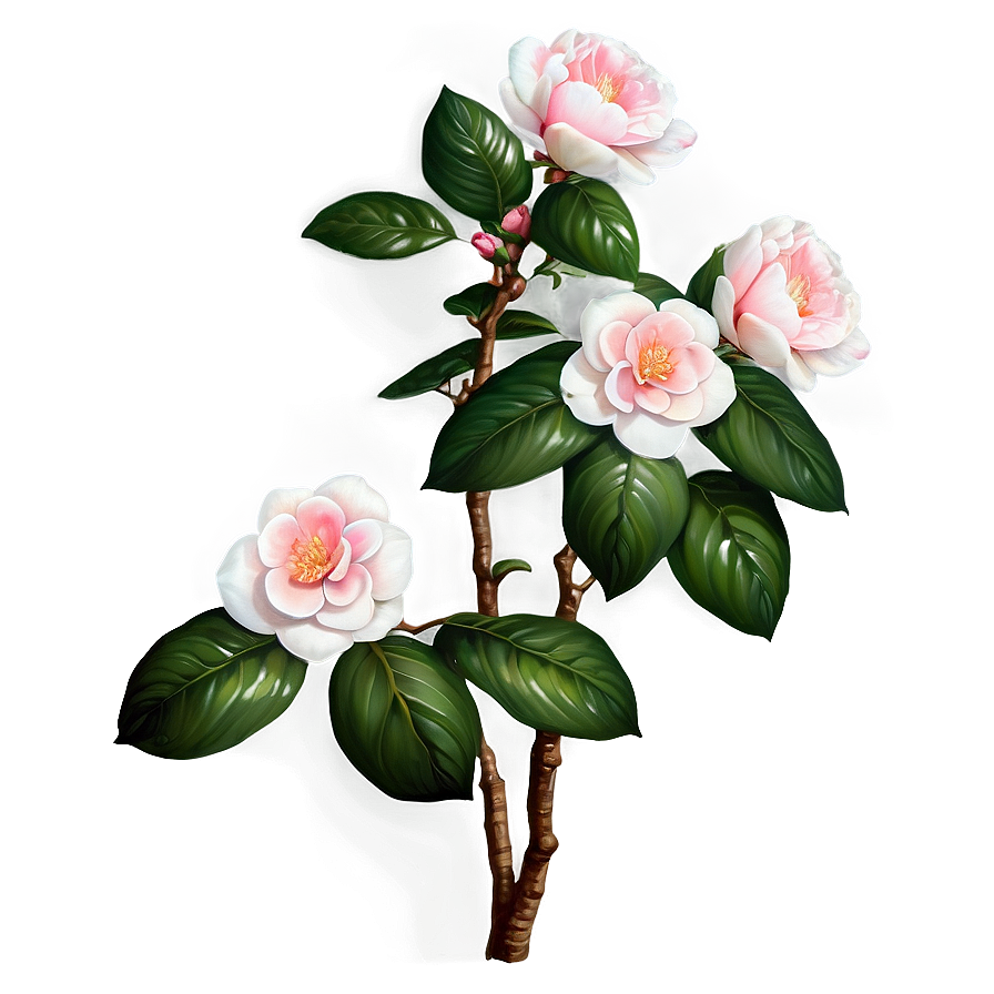 Camellia Flower Bush Png 15