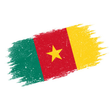 Cameroon Flag Brush Stroke