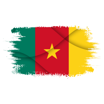 Cameroon Flag Brush Stroke