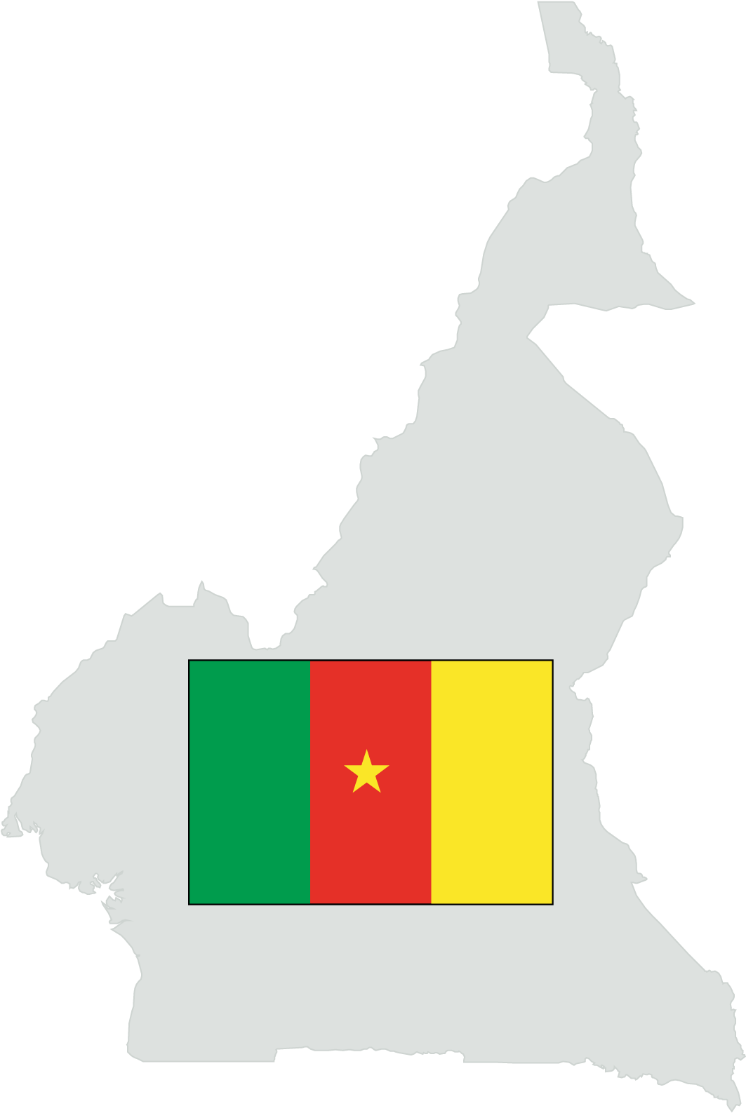 Cameroon Mapand Flag