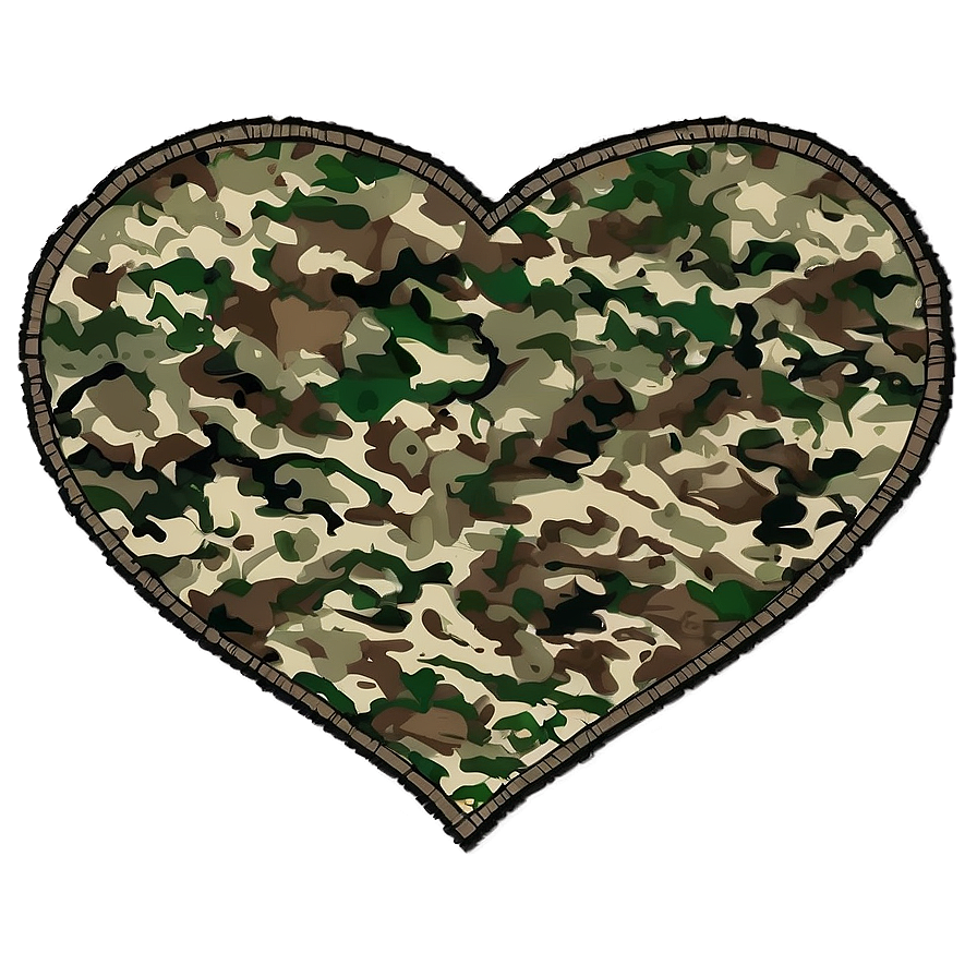 Camo Heart Graphic Png 05062024