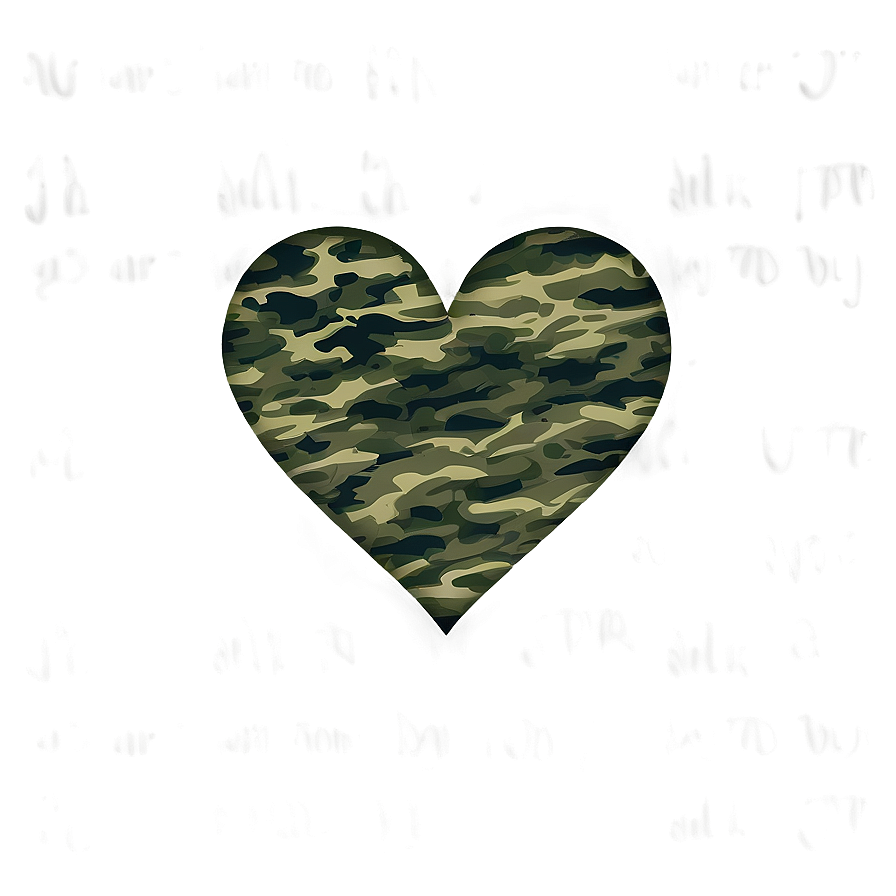 Camo Heart Graphic Png 22