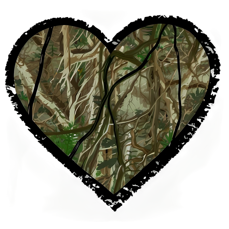 Camo Heart Graphic Png Yjd