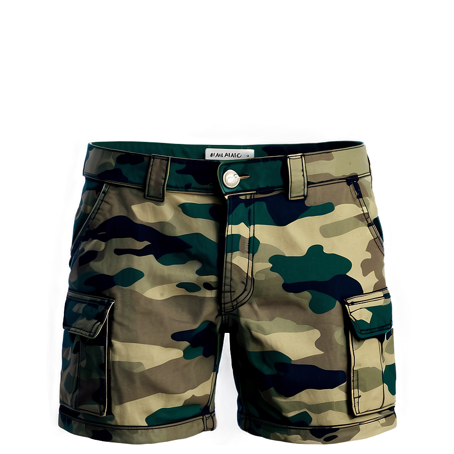 Camo Print Cargo Shorts Png Jfv