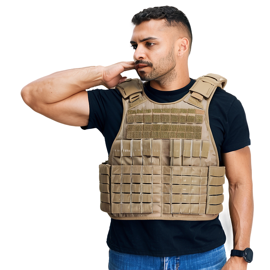 Camouflage Bulletproof Vest Png 06262024