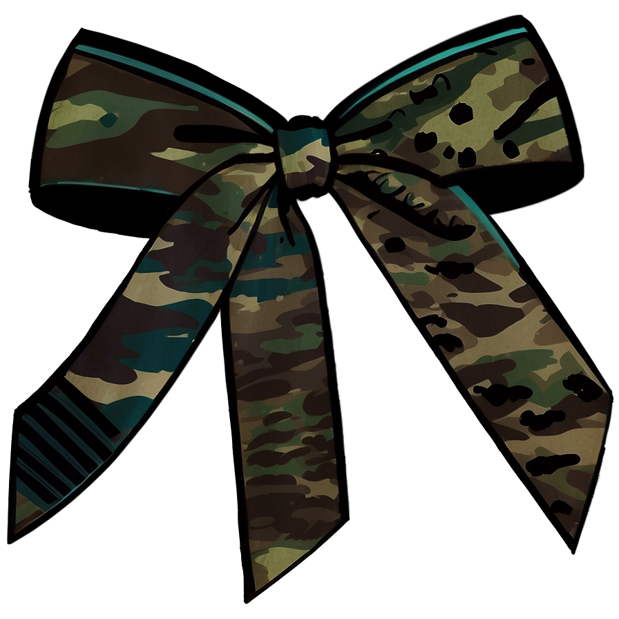 Camouflage Cheer Bow Png 16