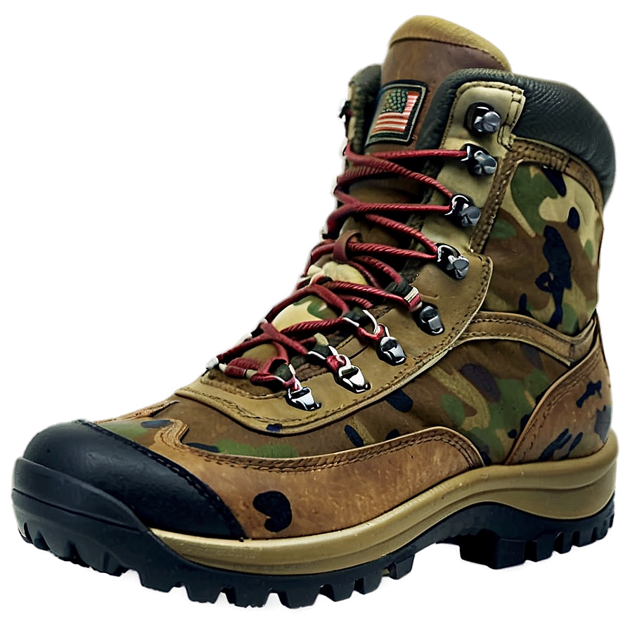 Camouflage Hiking Boots Png 06282024