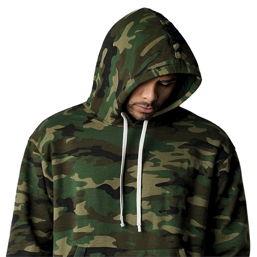 Camouflage Hoodie Strings Png 19