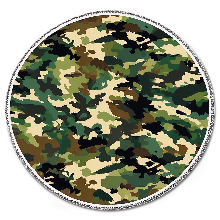 Camouflage Round Sticker Png 06282024