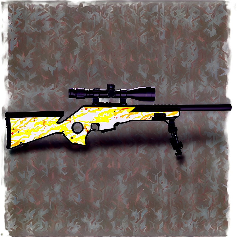 Camouflaged Sniper Rifle Graphic Png 47