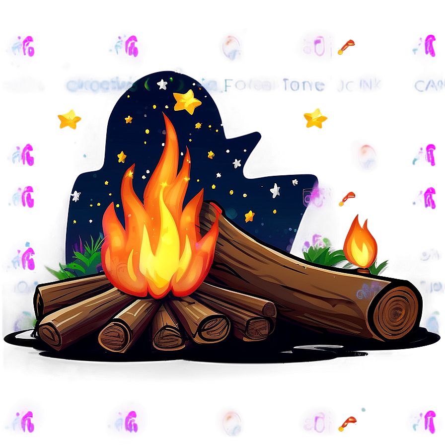 Campfire And Starry Sky Png 05242024