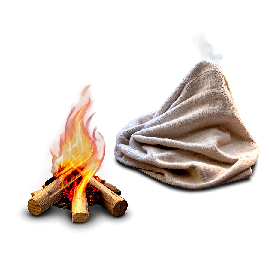 Campfire With Wool Blankets Png 14