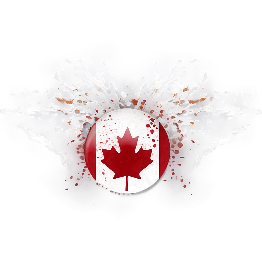 Canada Flag In Splatter Art Png 13