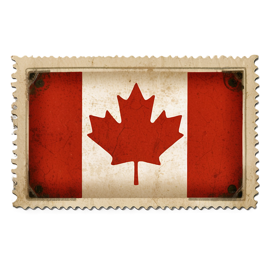 Canada Flag In Vintage Stamp Png 30