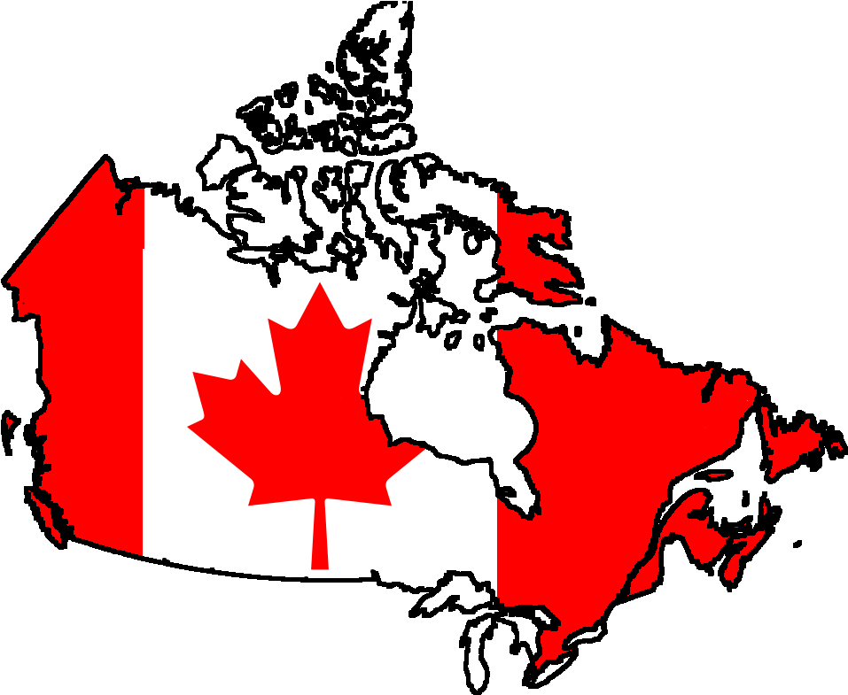 Canada Map Flag Graphic
