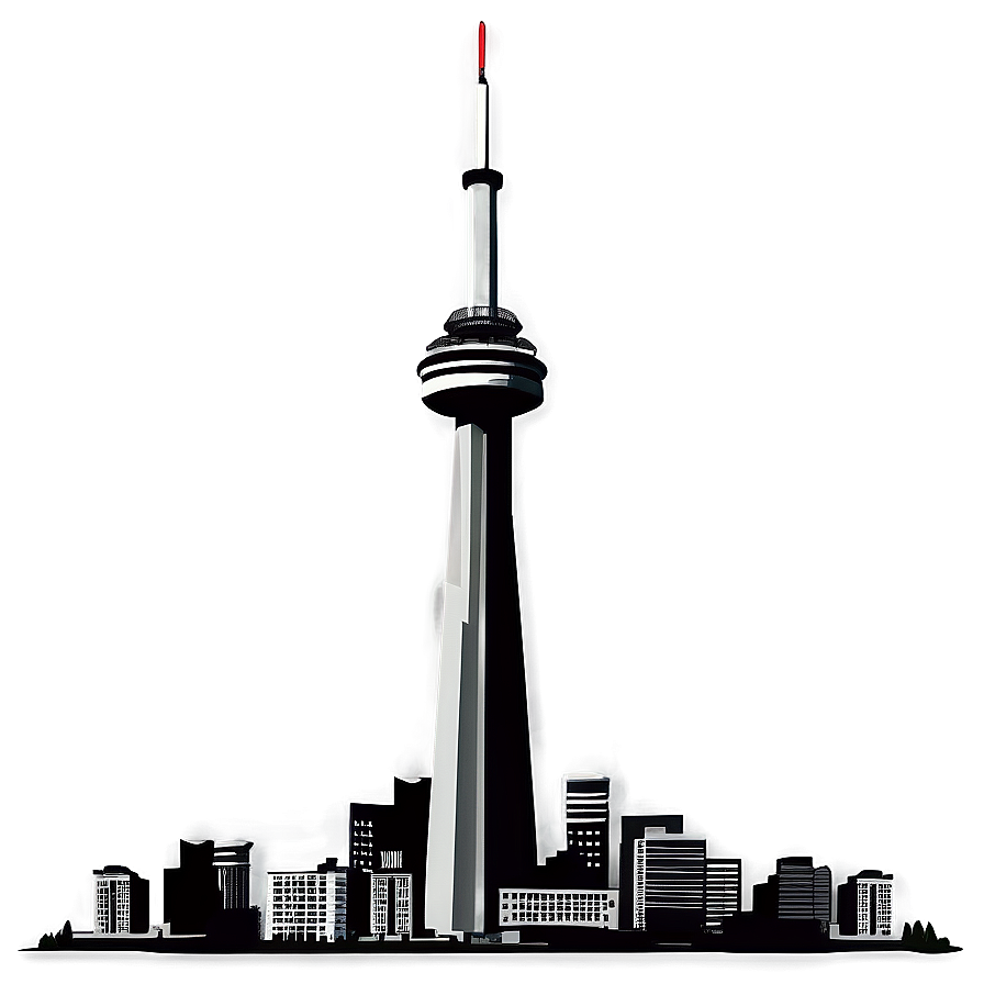 Canada's Cn Tower Silhouette Png Eld