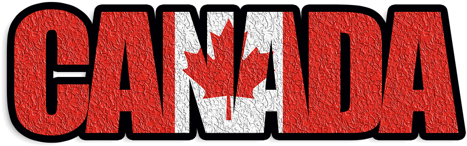 Canada Text Flag Design