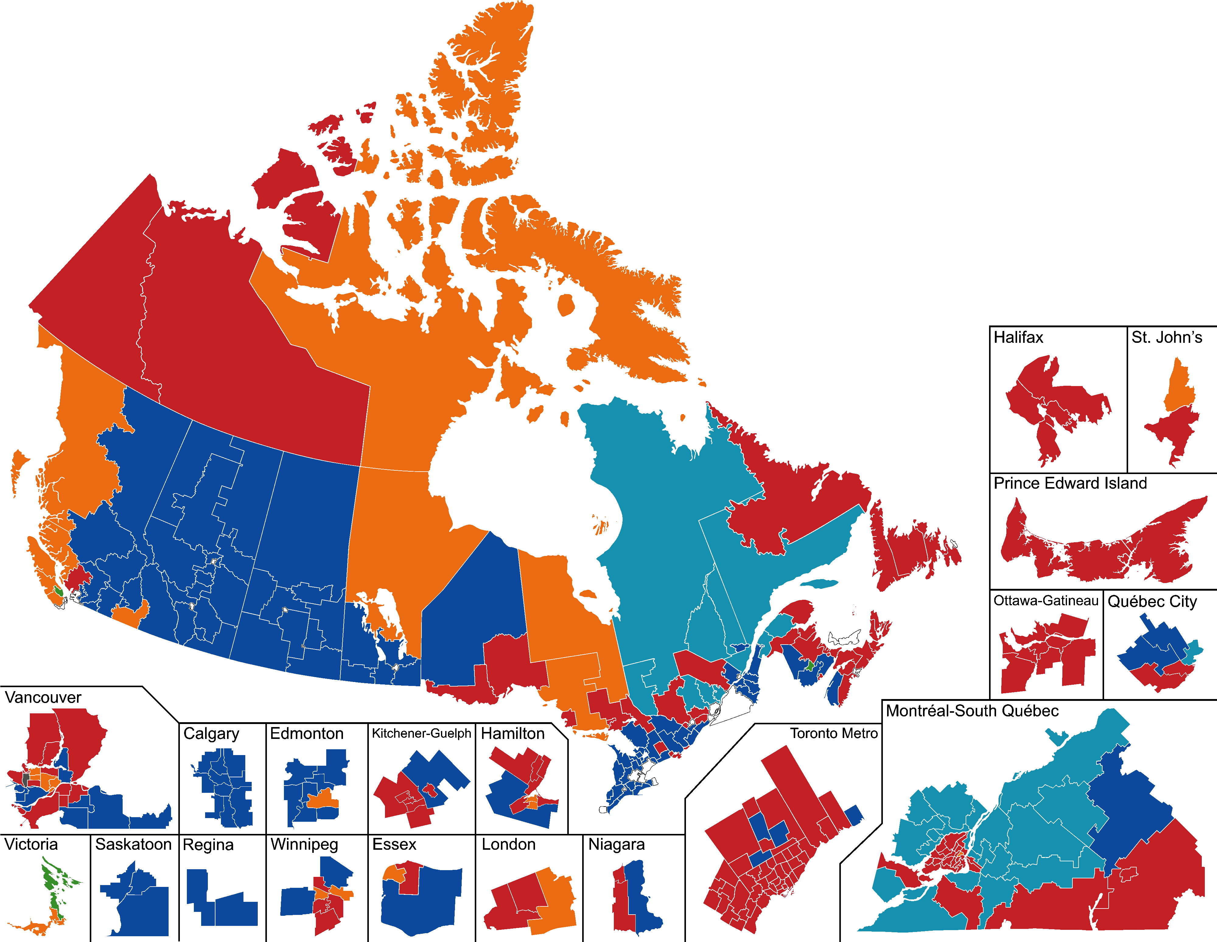 Canadian Election Results Map