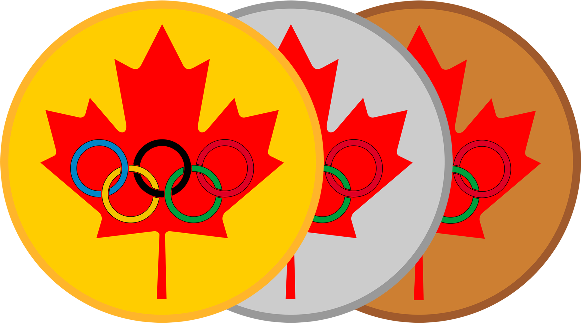 Canadian_ Olympic_ Pins_ Vector_ Illustration