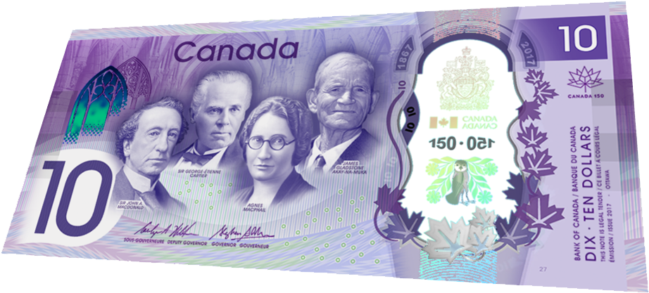 Canadian10 Dollar Bill Commemorative Edition