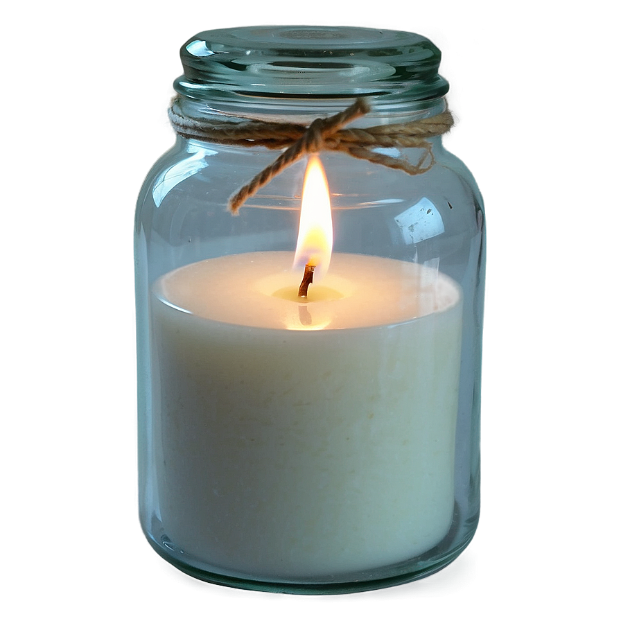 Candle In Glass Jar Png 05232024