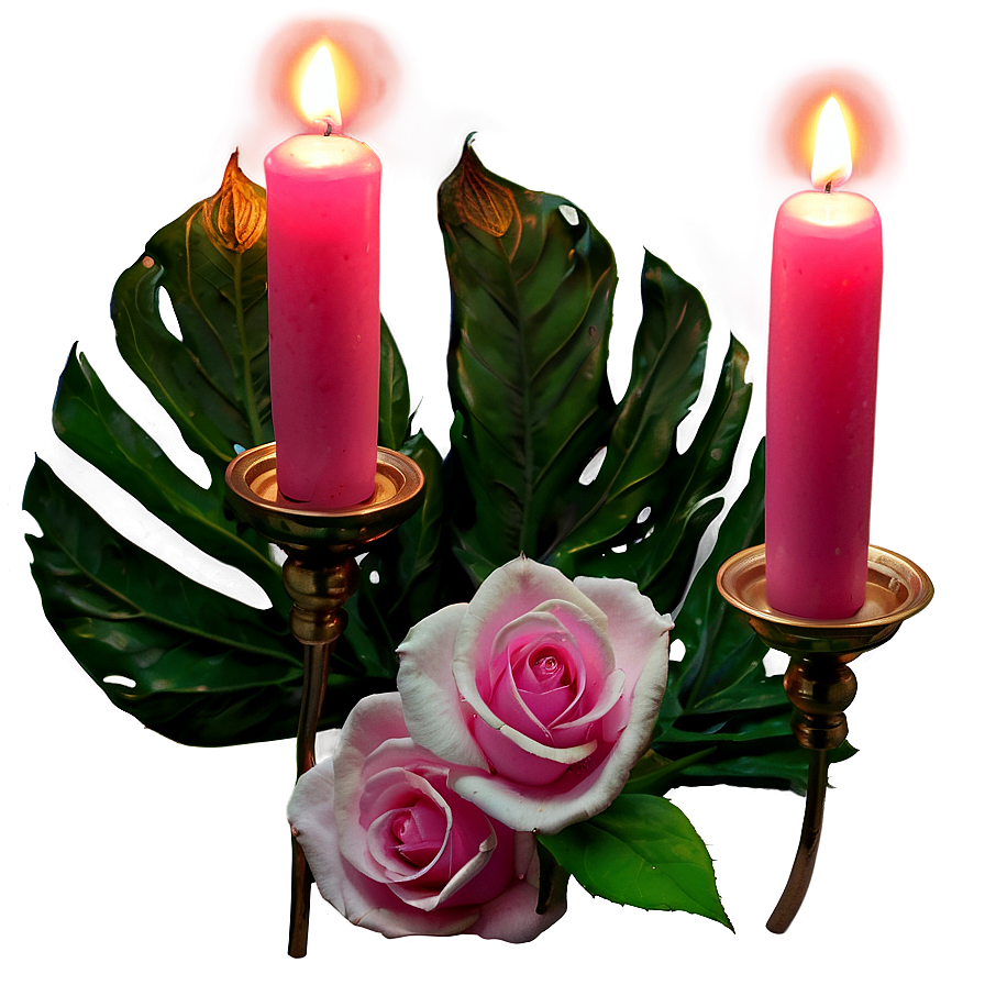 Candle Light Romantic Setup Png Bmx