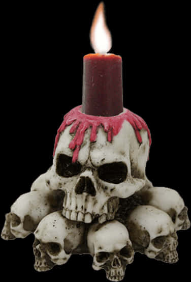 Candlelit Skull Decoration