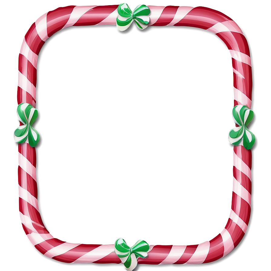 Candy Cane Frame Png 05252024