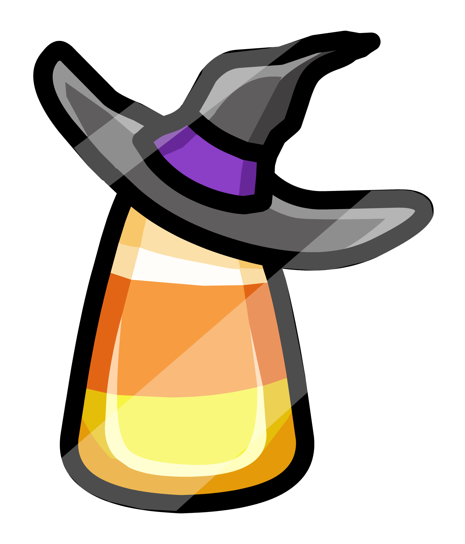Candy Corn Potionwith Witch Hat