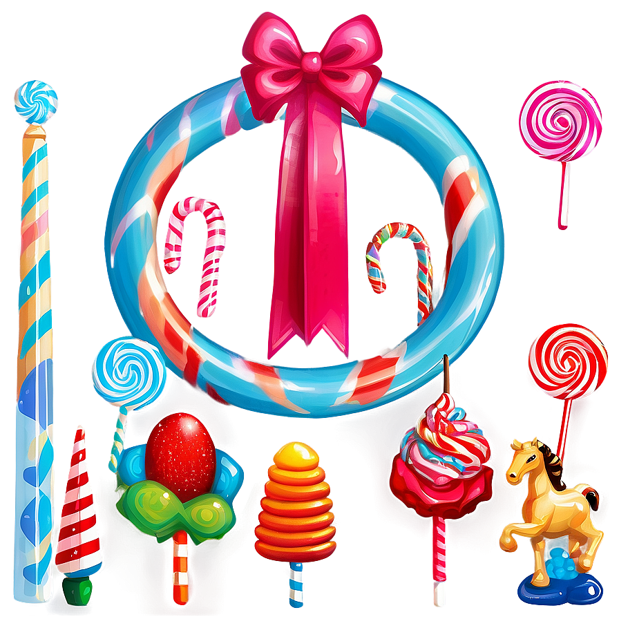 Candy Land Festive Decorations Png Gbk43