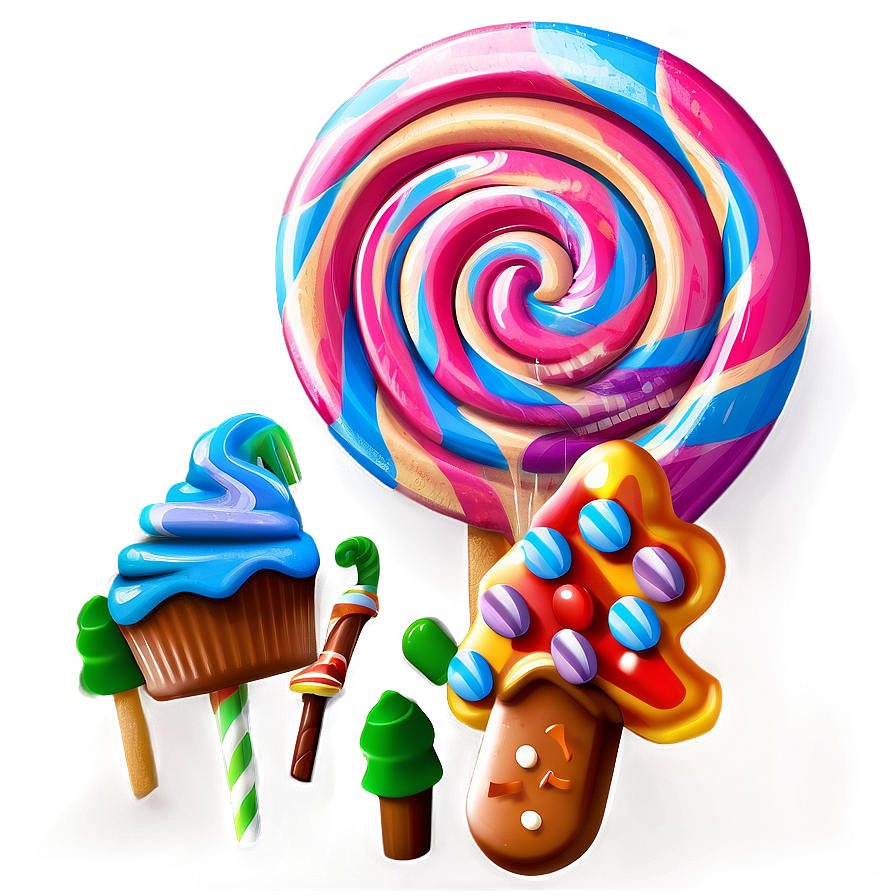 Candy Land Illustration Png Auj40