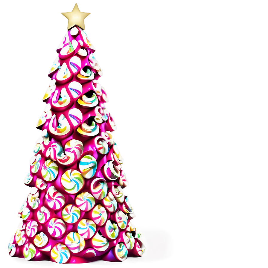 Candy Pink Christmas Tree Png 78