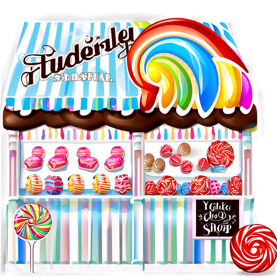 Candy Shop Graphic Png Mme