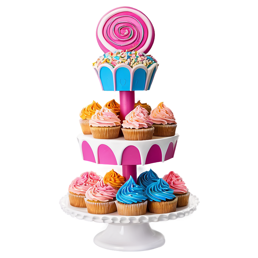 Candyland Cupcake Tower Png Oth7