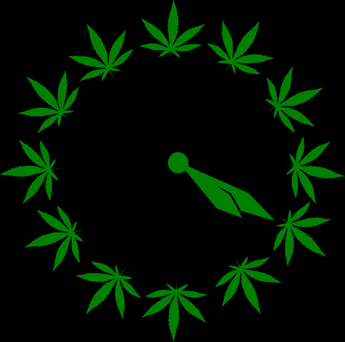 Cannabis Clock Graphic