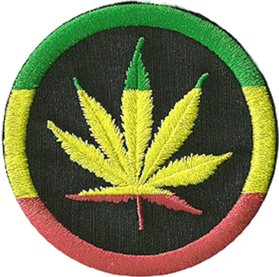 Cannabis Leaf Embroidered Patch