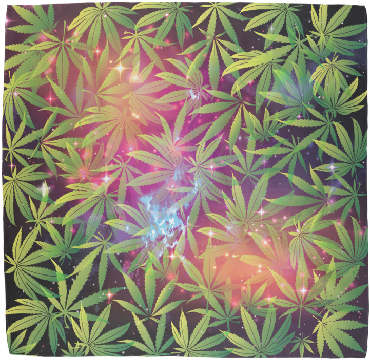 Cannabis Leaves Galaxy Background