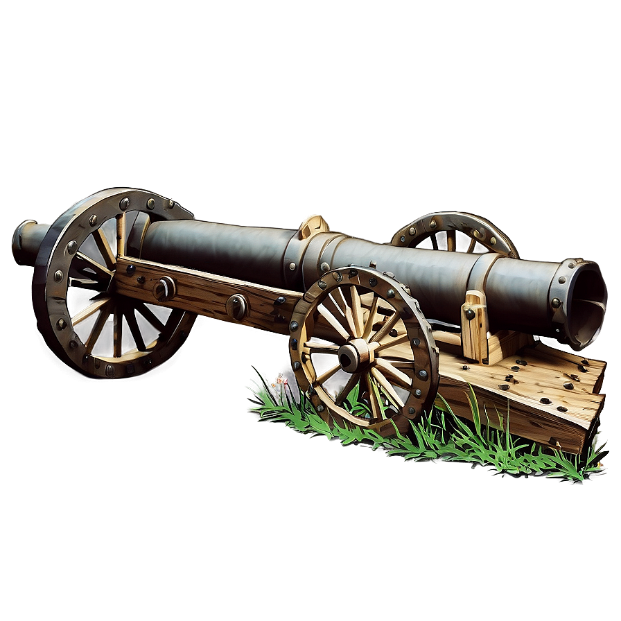 Cannon On Battlefield Png 05242024