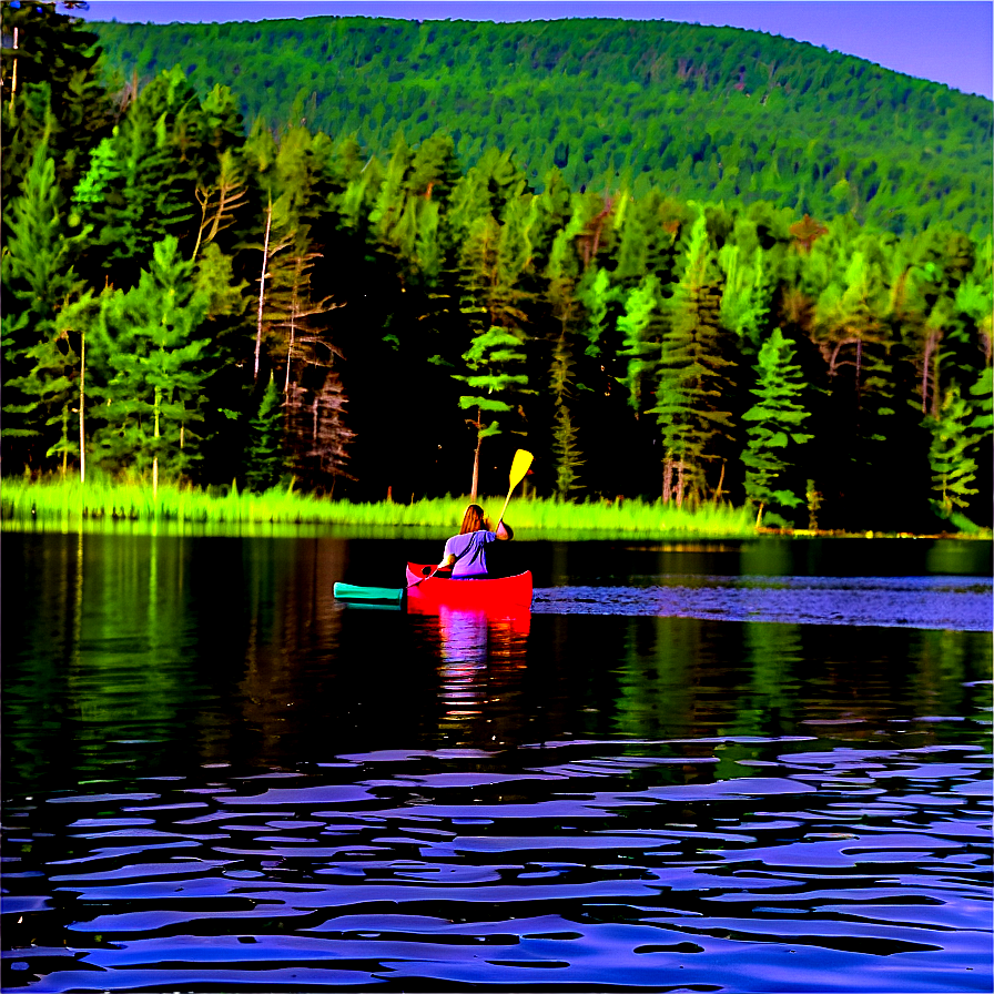 Canoeing On Maine's Lakes Png 75