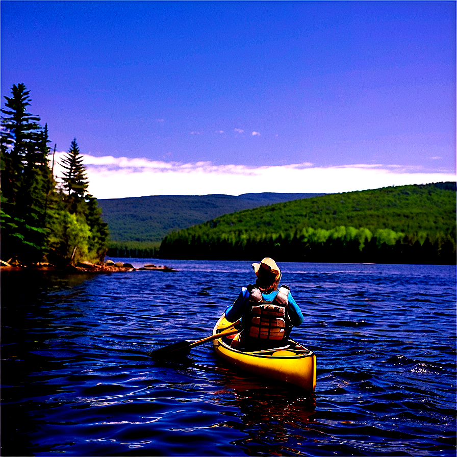 Canoeing On Maine's Lakes Png Ewt